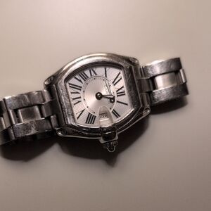 Cartier Roadster, Women's Model, 100mm, Stainless Steel with Roman Numerals